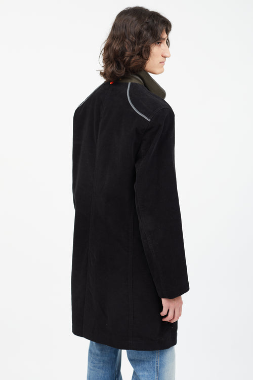 Hugo Boss Black Suede Double Breasted Coat