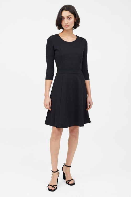 Hugo Boss Black Tonal Houndstooth Dress