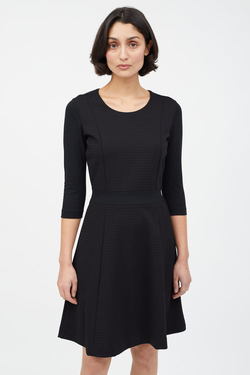 Hugo Boss Black Tonal Houndstooth Dress