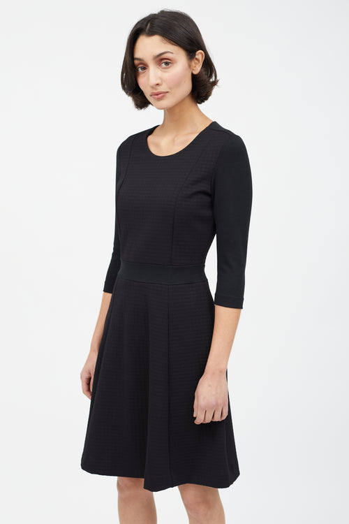 Hugo Boss Black Tonal Houndstooth Dress