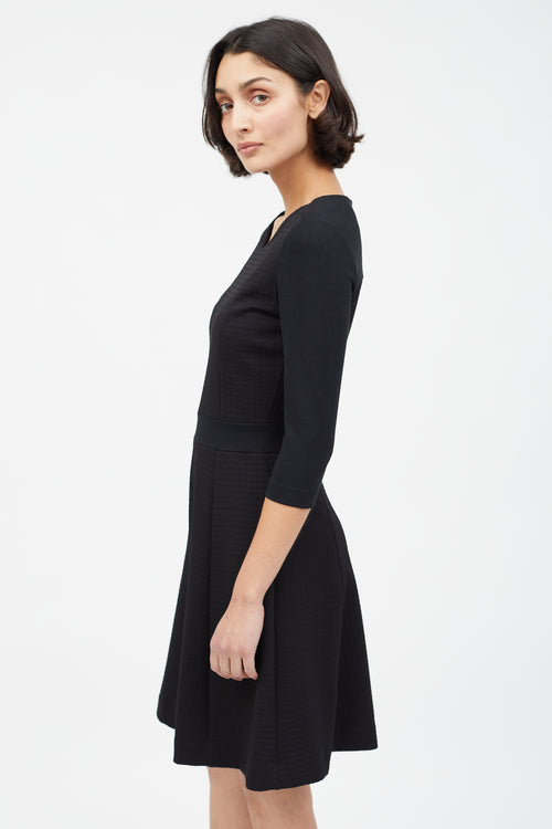 Hugo Boss Black Tonal Houndstooth Dress