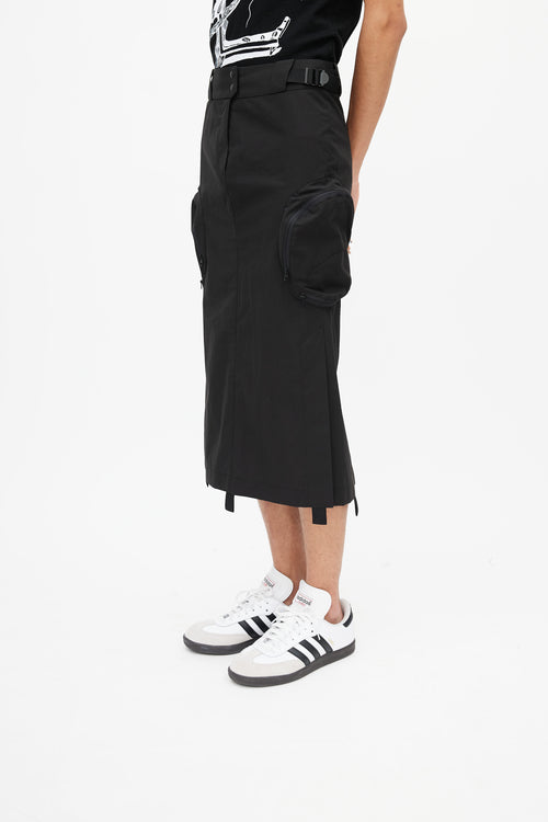 Hyein Seo Black Nylon Cargo Skirt