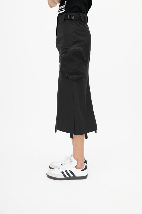 Hyein Seo Black Nylon Cargo Skirt