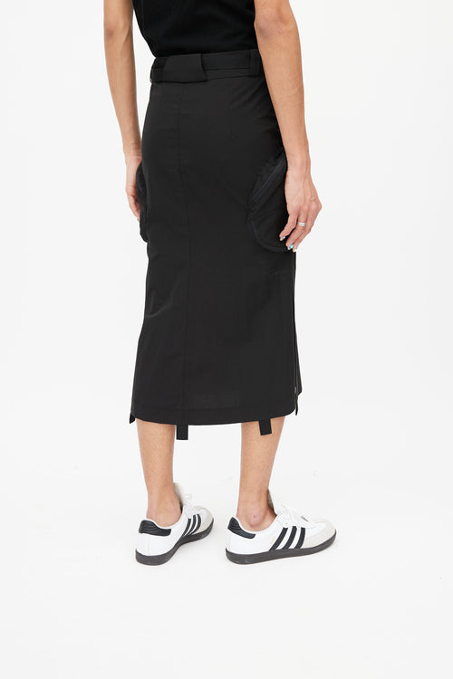 Hyein Seo Black Nylon Cargo Skirt