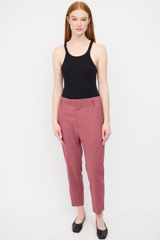 Isabel Marant Étoile Fuchsia Linen Tapered Trouser