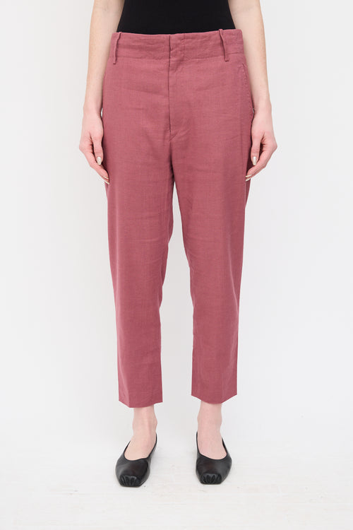 Isabel Marant Étoile Fuchsia Linen Tapered Trouser