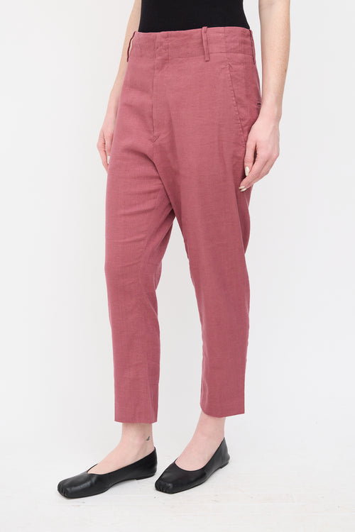 Isabel Marant Étoile Fuchsia Linen Tapered Trouser