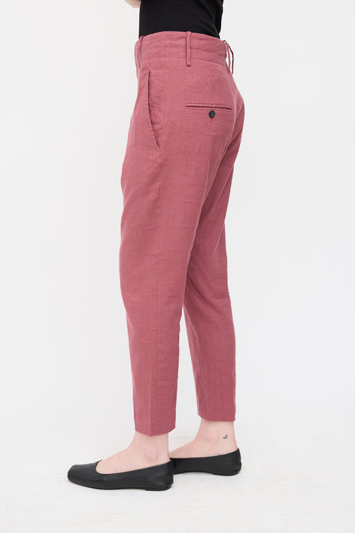 Isabel Marant Étoile Fuchsia Linen Tapered Trouser