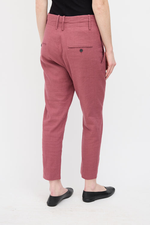 Isabel Marant Étoile Fuchsia Linen Tapered Trouser