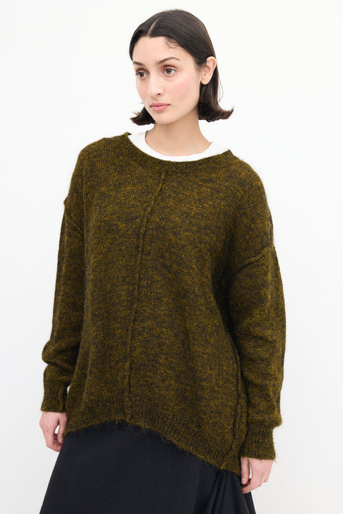 Isabel Marant Green Melange Wool Knit Sweater