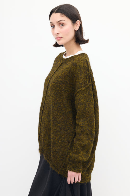 Isabel Marant Green Melange Wool Knit Sweater