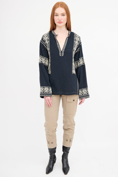 Isabel Marant Embroidered Piperi Blouse