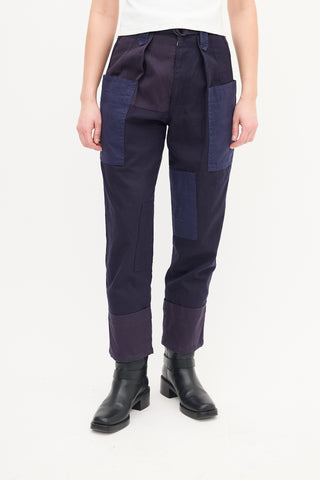 Isabel Marant Étoile Navy Patchwork Keyega Trouser