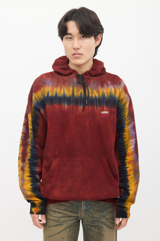 Insomniac Red 
Multi Tie Dye Logo Hoodie