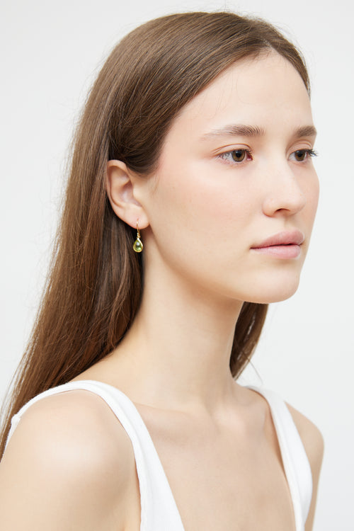 Ippolita 18K Green Peridot Teardrop Earring