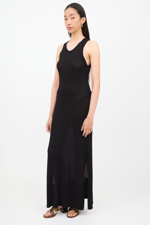 Iris Setlakwe Black Knit Sleeveless Dress