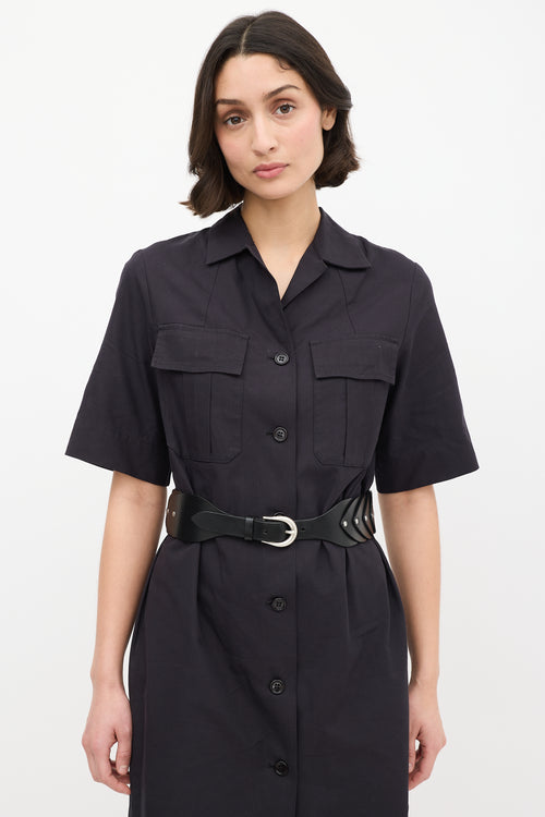 Iro Black Leather Helka Waist Belt