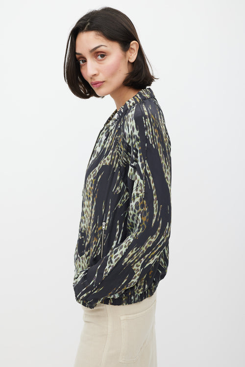 Iro Black 
Multicolour Silk Patterned Jacket