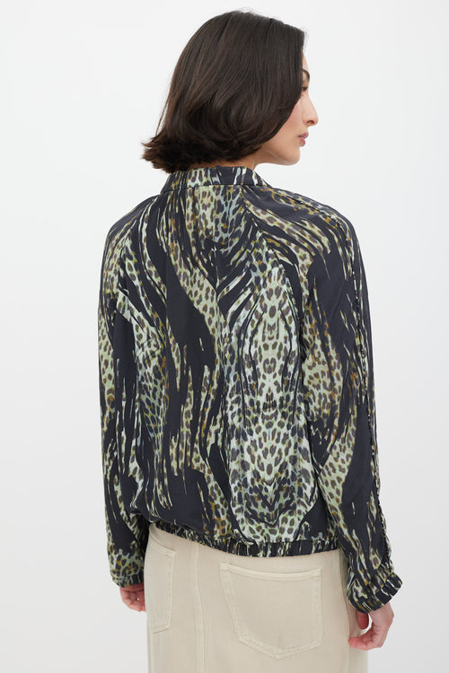 Iro Black 
Multicolour Silk Patterned Jacket