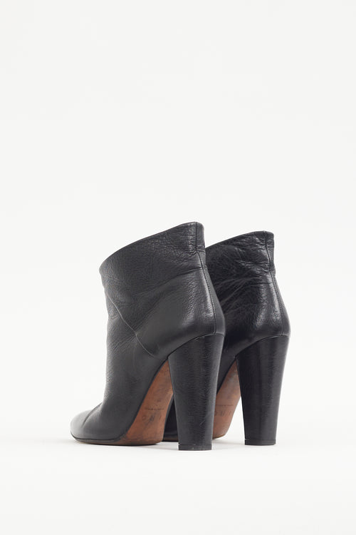 Iro Black Leather Pointed Boot