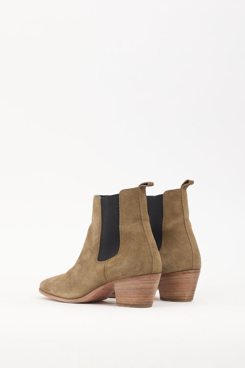 Iro Green Suede Yvette Boot