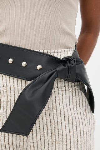 Iro Leather Studded Rossy Wrap Belt