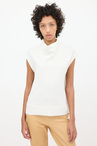 Iro White Bandana Sleeveless Blouse