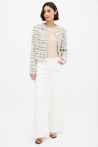 Iro White 
Multi Miora Tweed Blazer