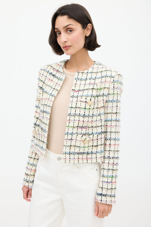 Iro White 
Multi Miora Tweed Blazer