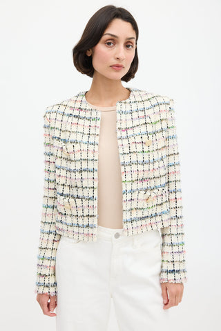 Iro White 
Multi Miora Tweed Blazer