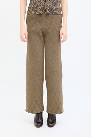 Isa Boulder Beige 
Brown Delusion Check Pant