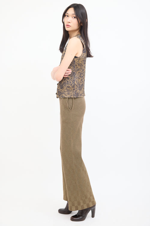 Isa Boulder Beige 
Brown Delusion Check Pant