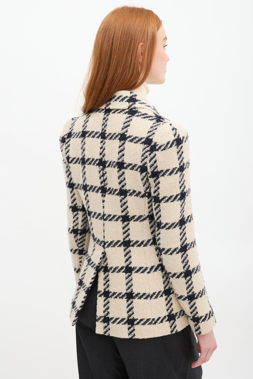 Isabel Marant Beige 
Black Wool Kioa Checkered Blazer