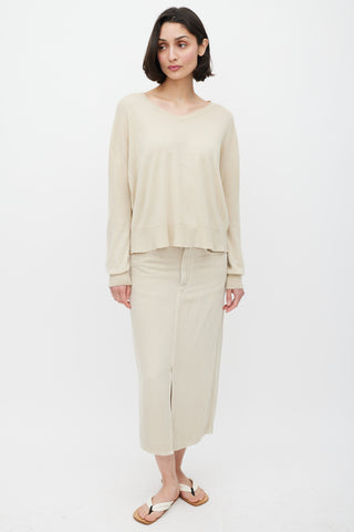 Isabel Marant Beige Cashmere Knit Sweater