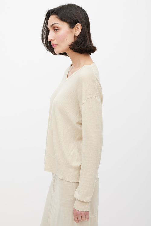 Isabel Marant Beige Cashmere Knit Sweater