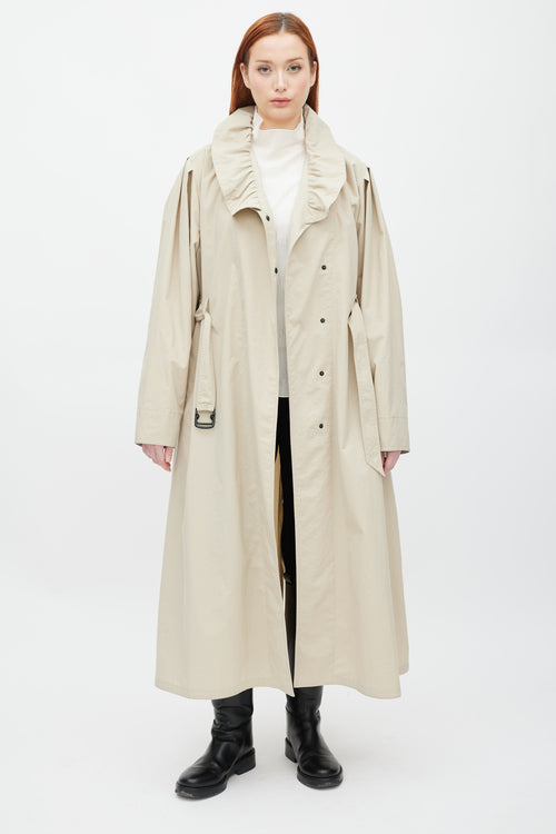 Isabel Marant Beige Ruffle Dipanima Trench Coat