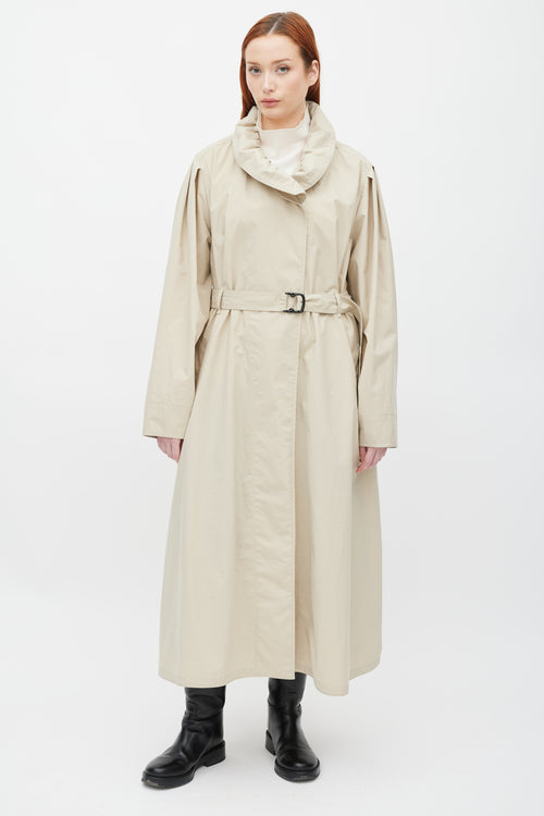 Isabel Marant Beige Ruffle Dipanima Trench Coat