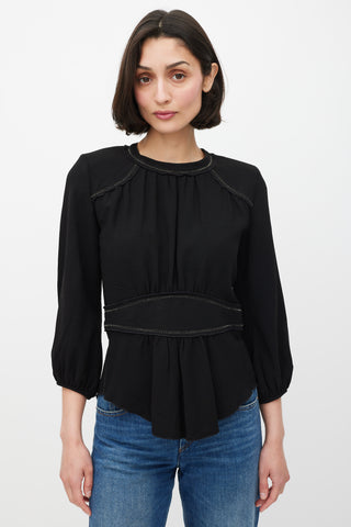 Isabel Marant Black Cut Out Top