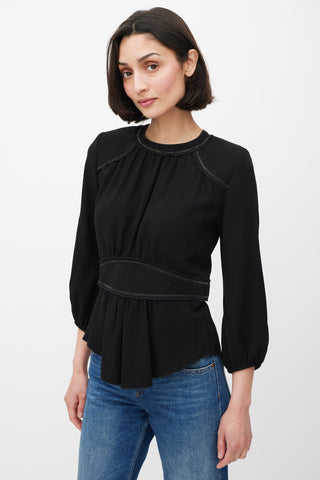 Isabel Marant Black Cut Out Top