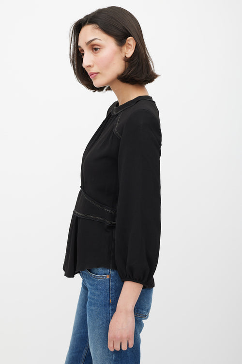 Isabel Marant Black Cut Out Top