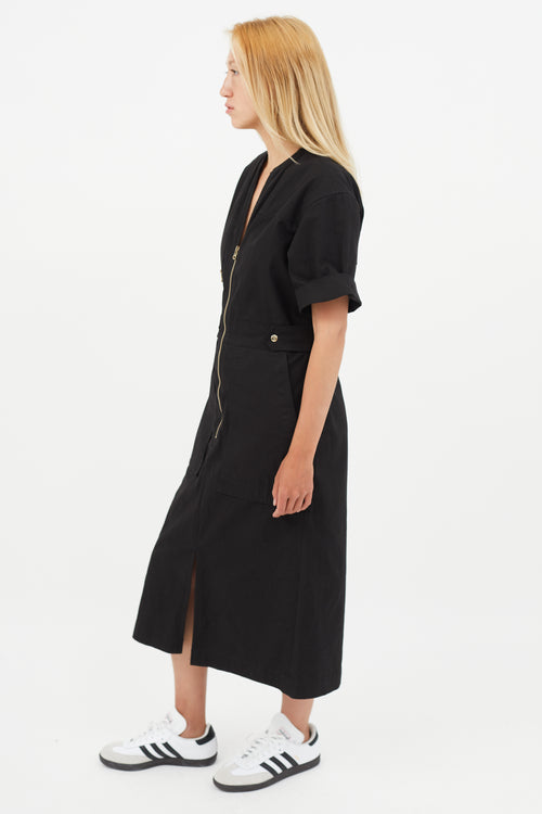 Isabel Marant Black 
Gold Zip Dress