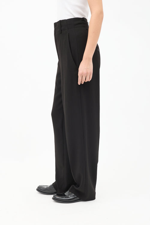 Isabel Marant Black High Waist Straight Leg Trouser