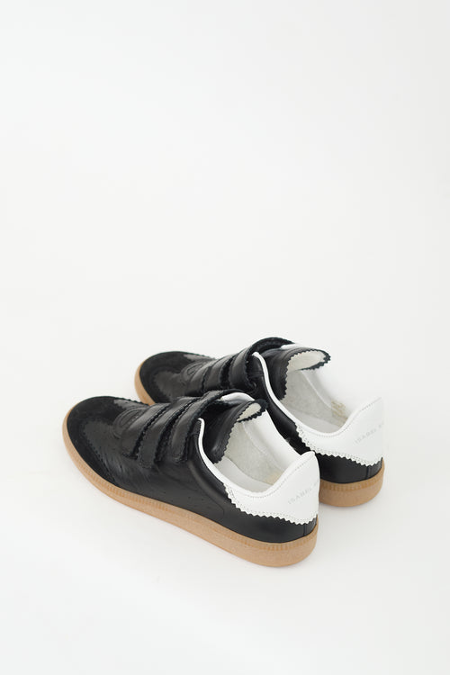 Isabel Marant Black Leather 
Suede Beth Sneaker