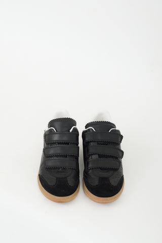 Isabel Marant Black Leather 
Suede Beth Sneaker