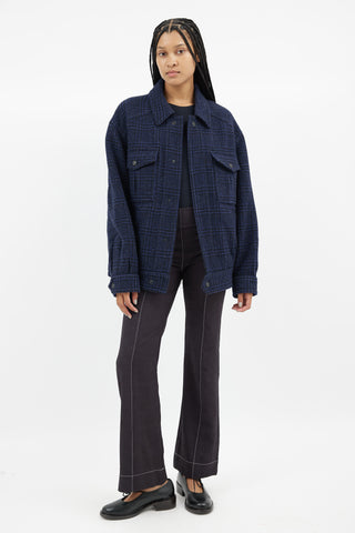 Isabel Marant Black 
Navy Sanchez Houndstooth Jacket