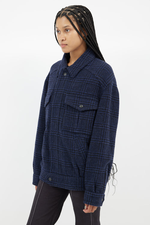 Isabel Marant Black 
Navy Sanchez Houndstooth Jacket