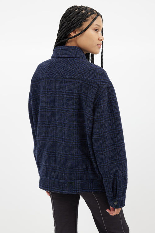 Isabel Marant Black 
Navy Sanchez Houndstooth Jacket