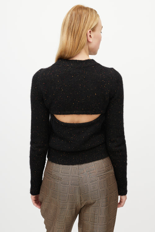 Isabel Marant Black Speckled Wool Sweater