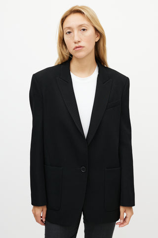 Isabel Marant Black Wool Patch Pocket Blazer