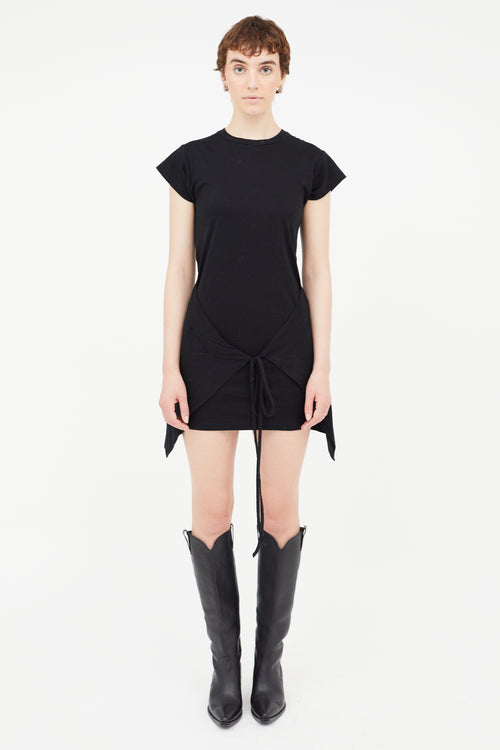 Isabel Marant Black Tie Wrap Short Dress